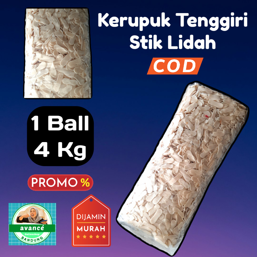 

Kerupuk Ikan Tenggiri Stik Lidah Putih / Kakap Putih Mentah 1 Ball (4 Kg)