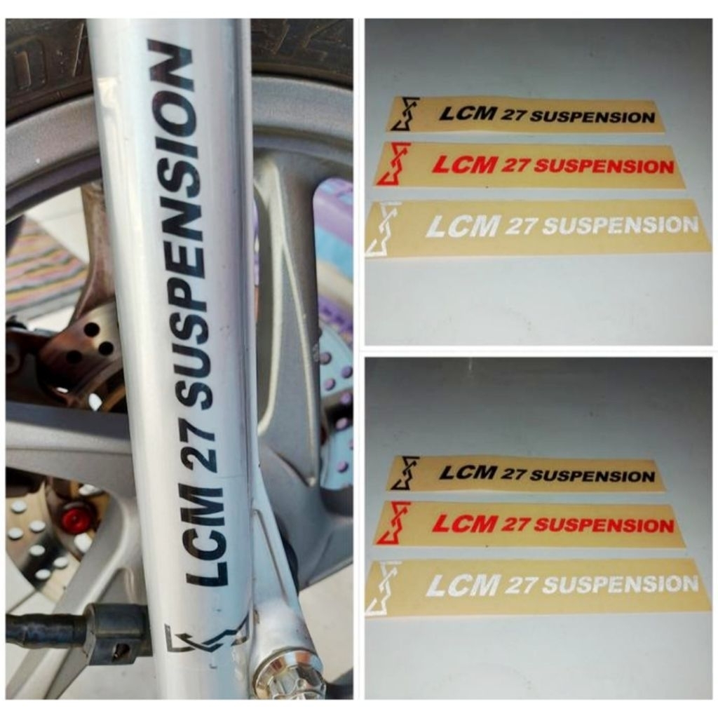 [PROMO] STICKER LCM SUSPENSION SHOCK DEPAN BEAT VARIO PCX ADV SCOOPY GENIO SUPRA STIKER SHOCK LCM MI