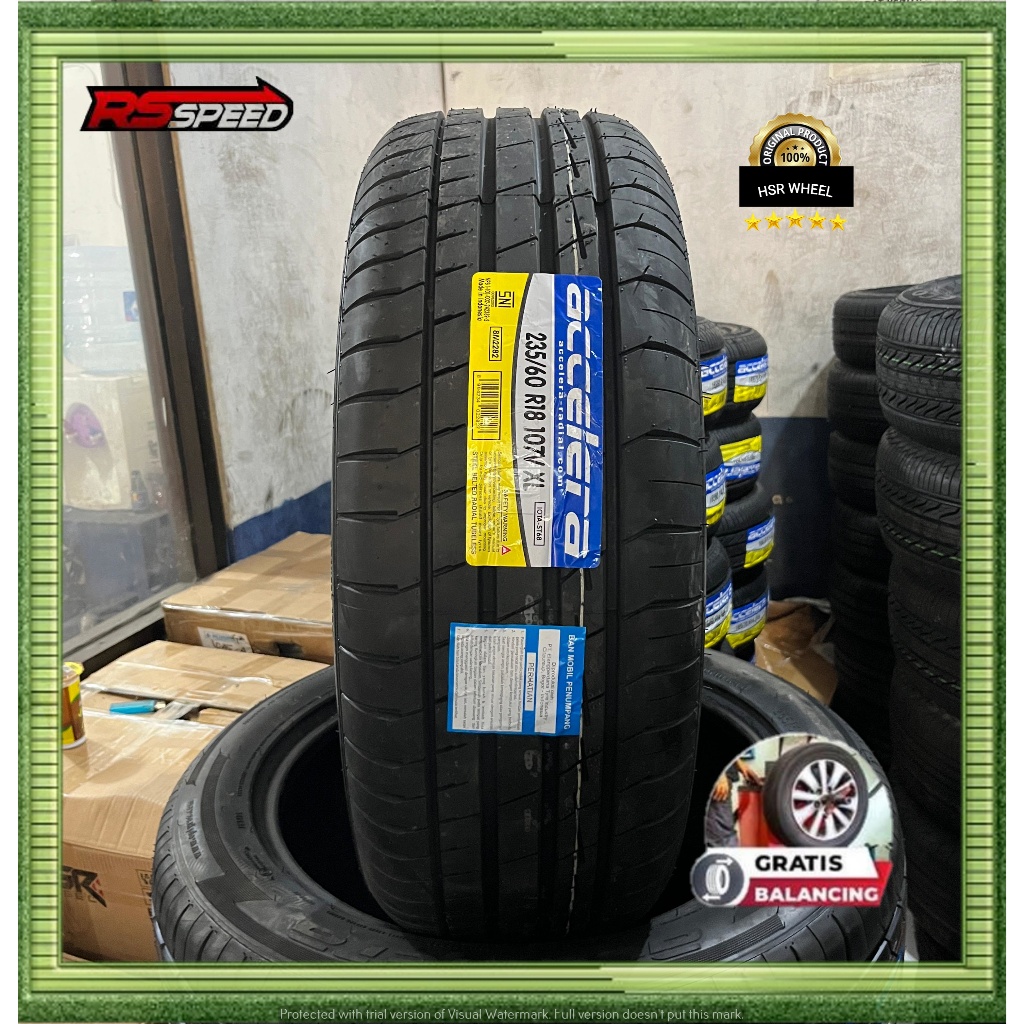 Ban Mobil Ring 18 Ukuran 235 60 R18 Merek Accelera Iota ST68 Ban Mobil Tubles R 18 235/60