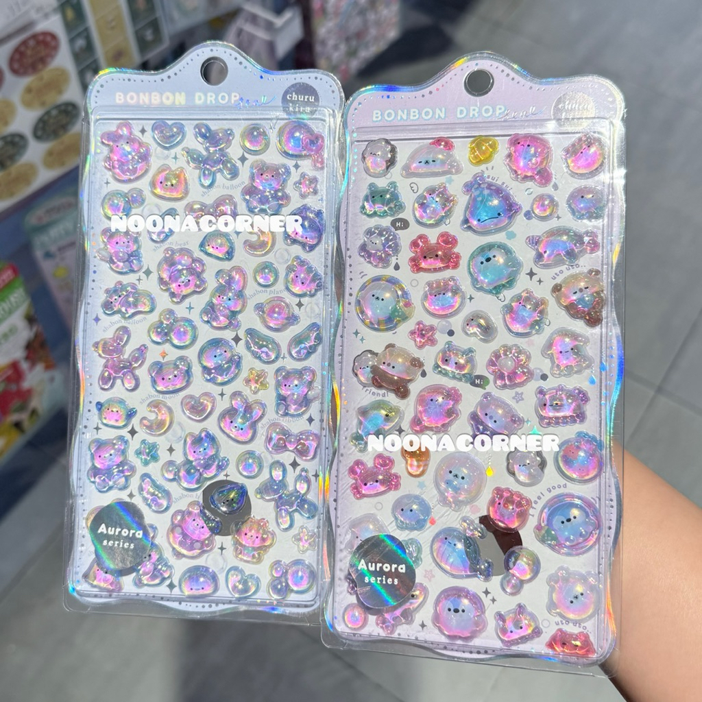 

Ohsome ‼️ Sticker Lucu / Stiker 3D Bonbon Drop Viral Aurora Seal Churukira New Collections (Pink / Purple)