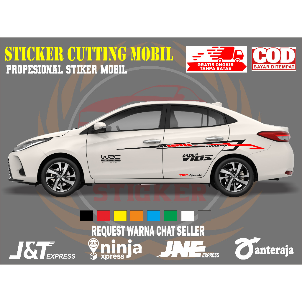 sticker mobil vios sticker mobil toyota vios sticker mobil vios keren sticker motif variasi mobil