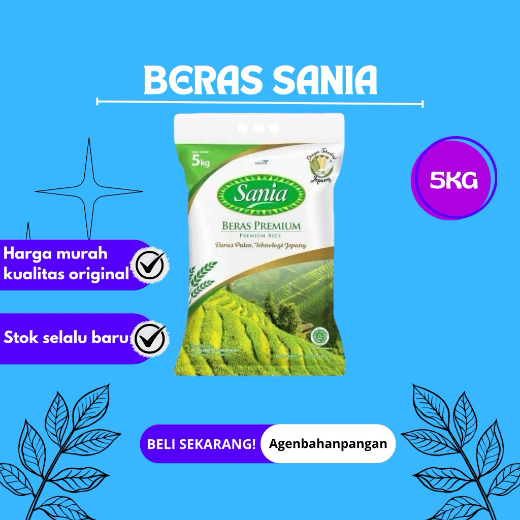

Beras sania 5KG kualitas premium,murah,original pabrik