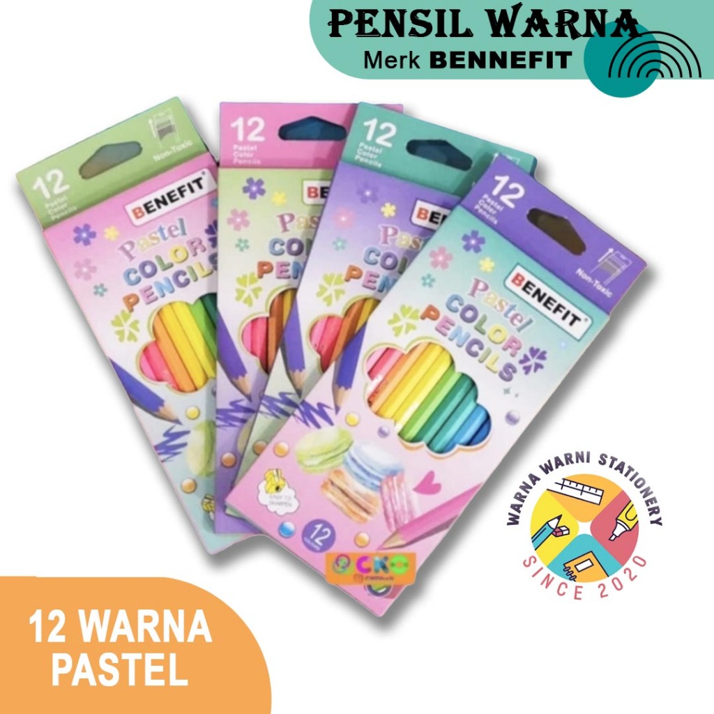 

Pensil Warna Pastel Merk BENEFIT 12 Warna | PW-1288