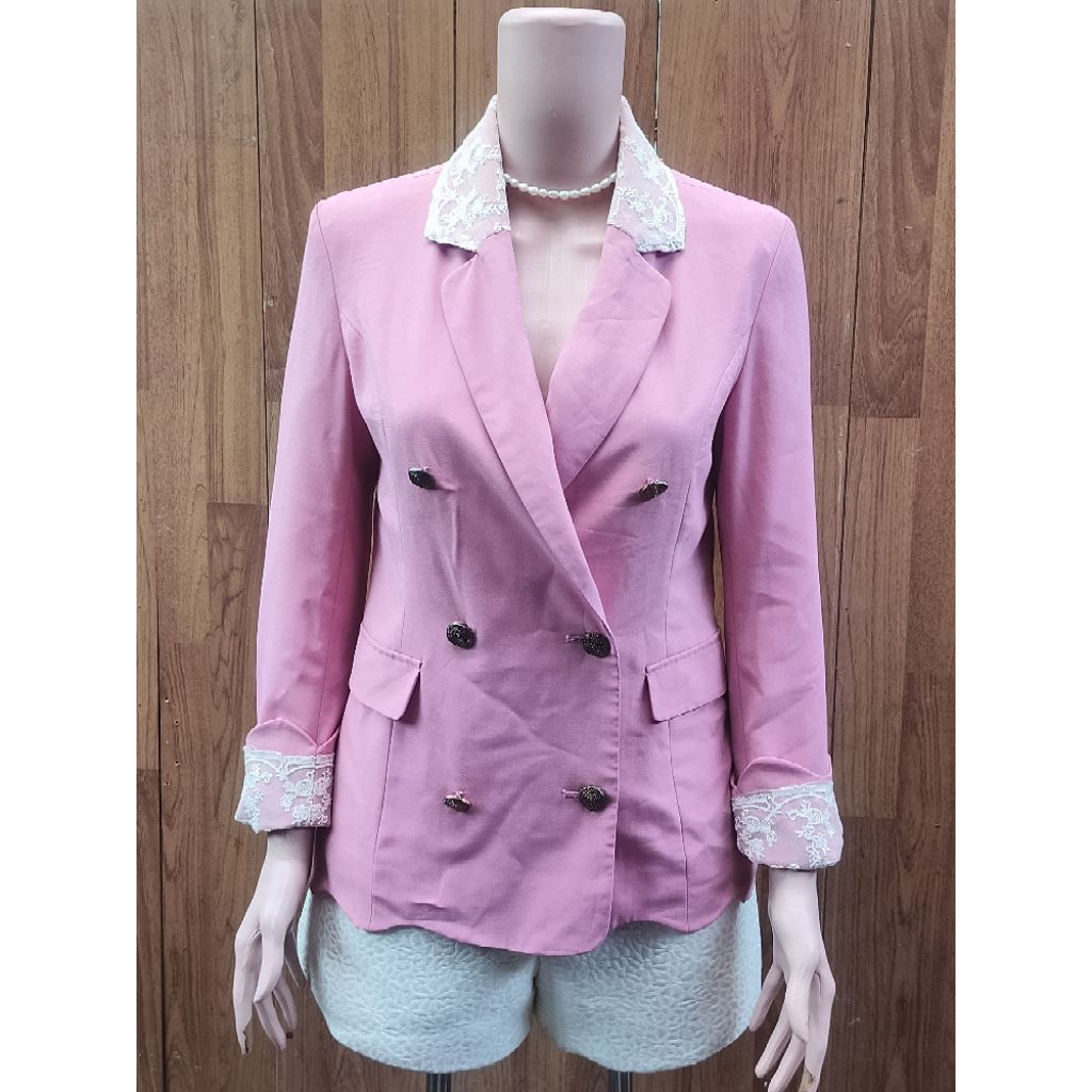 blazer pink leher brukat PREL0v. kode: PL 307