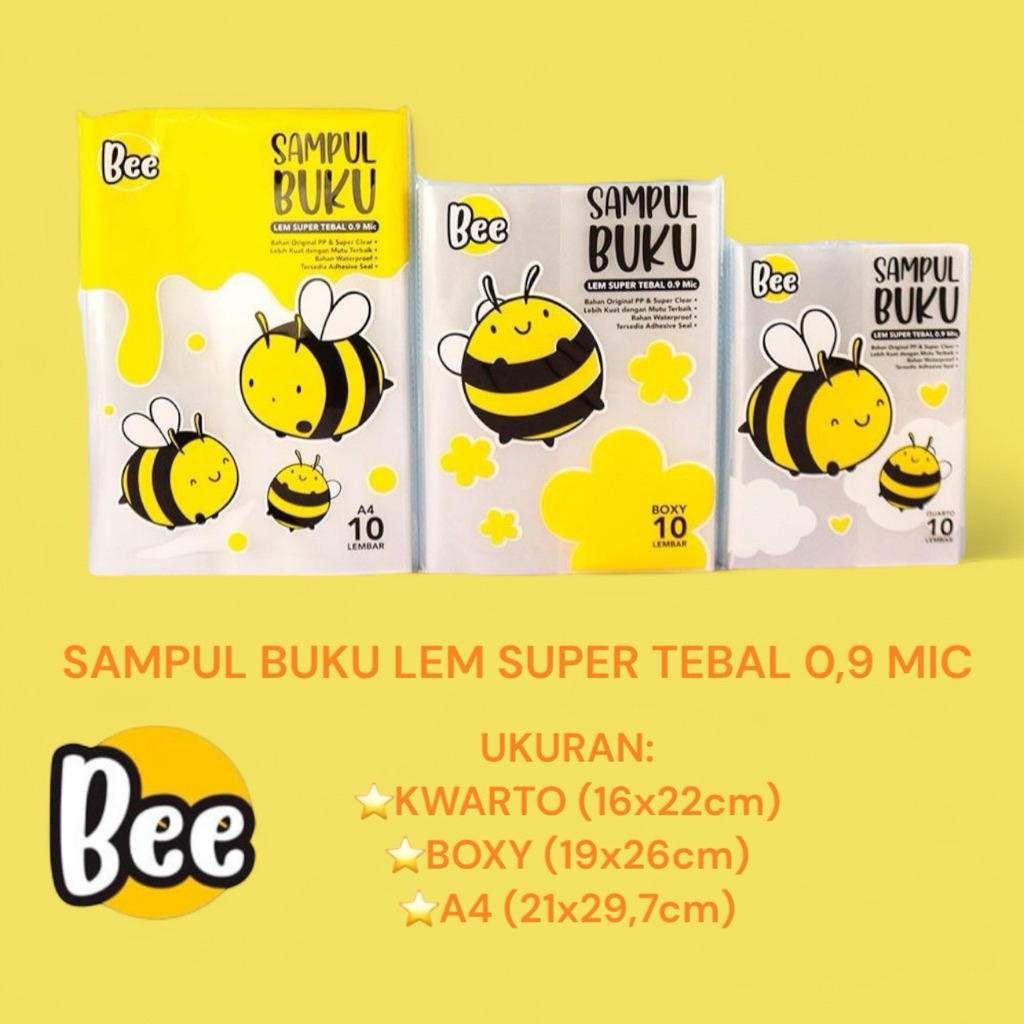 

SAMPUL BUKU PLASTIK OPP SUPER TEBAL BEE 0,9 MIC