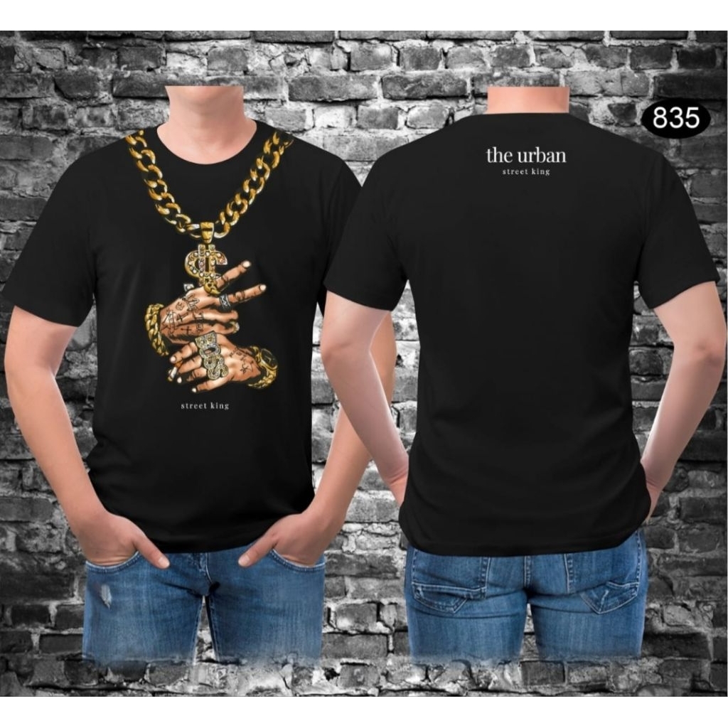 BAJU KAOS DISTRO T-SHIRT THE URBAN/KAOS BERMOTIF TANGAN BOSS/KAOS PRIA DISTRO/ATASAN PAKAIAN PRIA WA