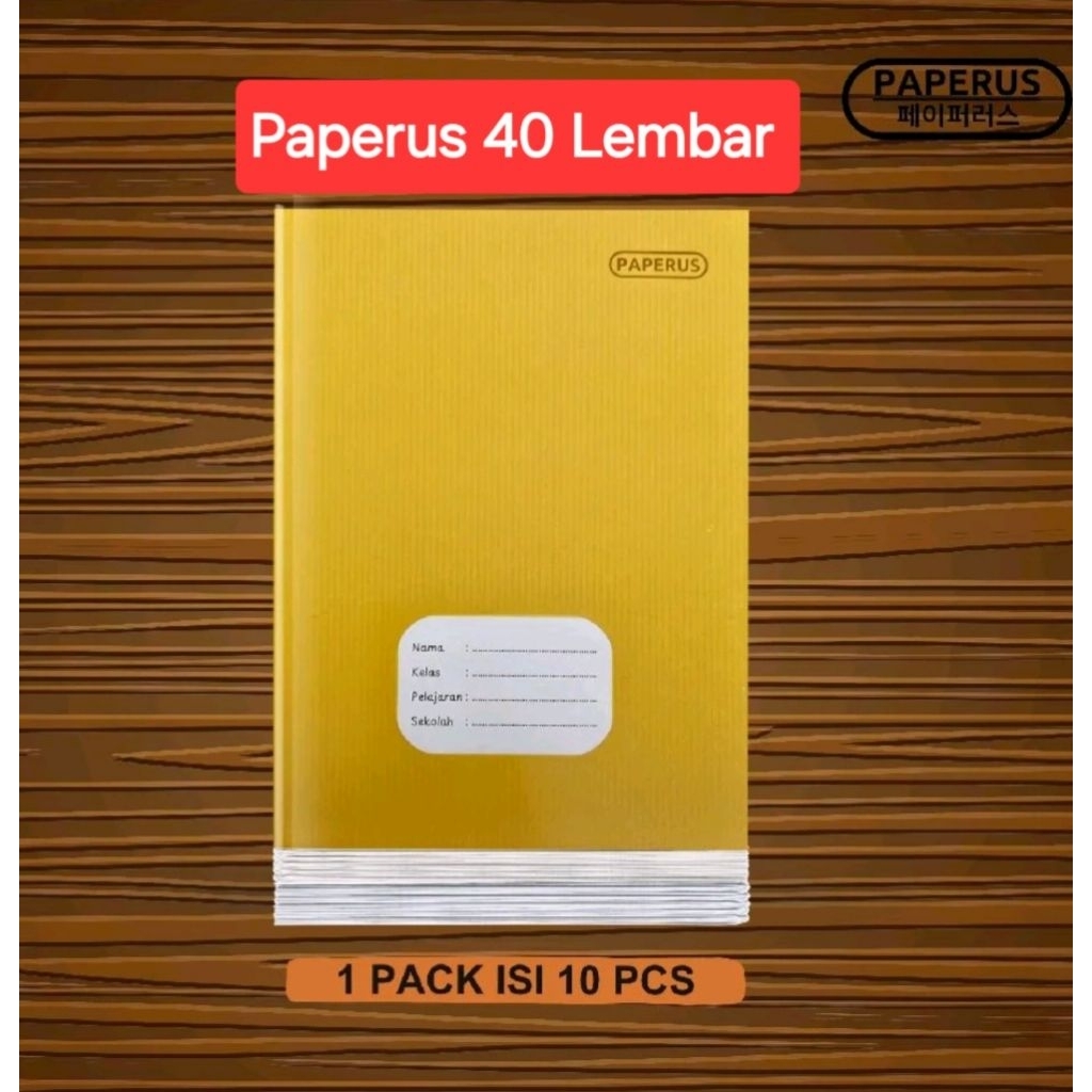 

1 Pak Buku Tulis PAPERUS Sampul Cokelat Craft 40 Lembar 1 Pak Isi 10 Lembar