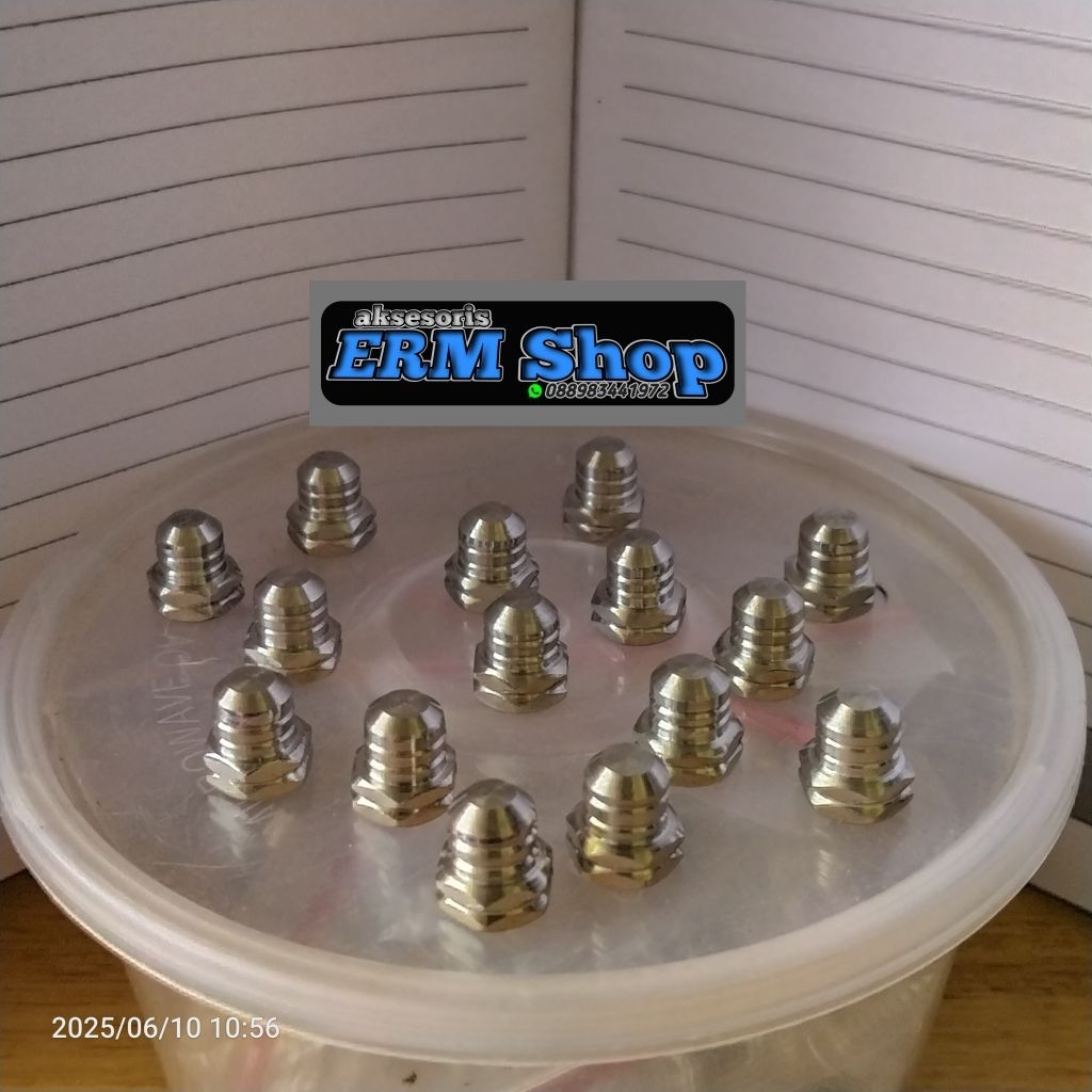 mur topi stainless. mur heng drat 10 / m6 custom