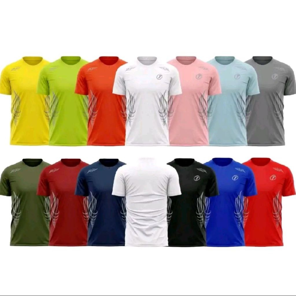 Dn Jersey baju RUNNING KAOS baru LOGO BARU BUAT GYM LARI FUTSAL