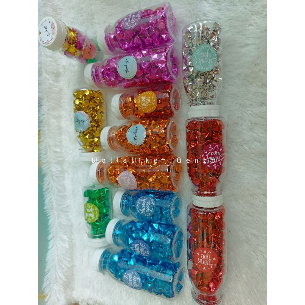 

ORIGAMI BINTANG LUCKY STAR METALIK BERKILAU DALAM BOTOL