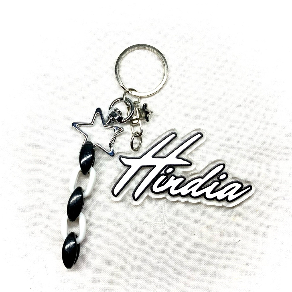 Leeopard [Free Stiker] Keychain Hindia Gantungan Kunci Hindia Charm Hindia