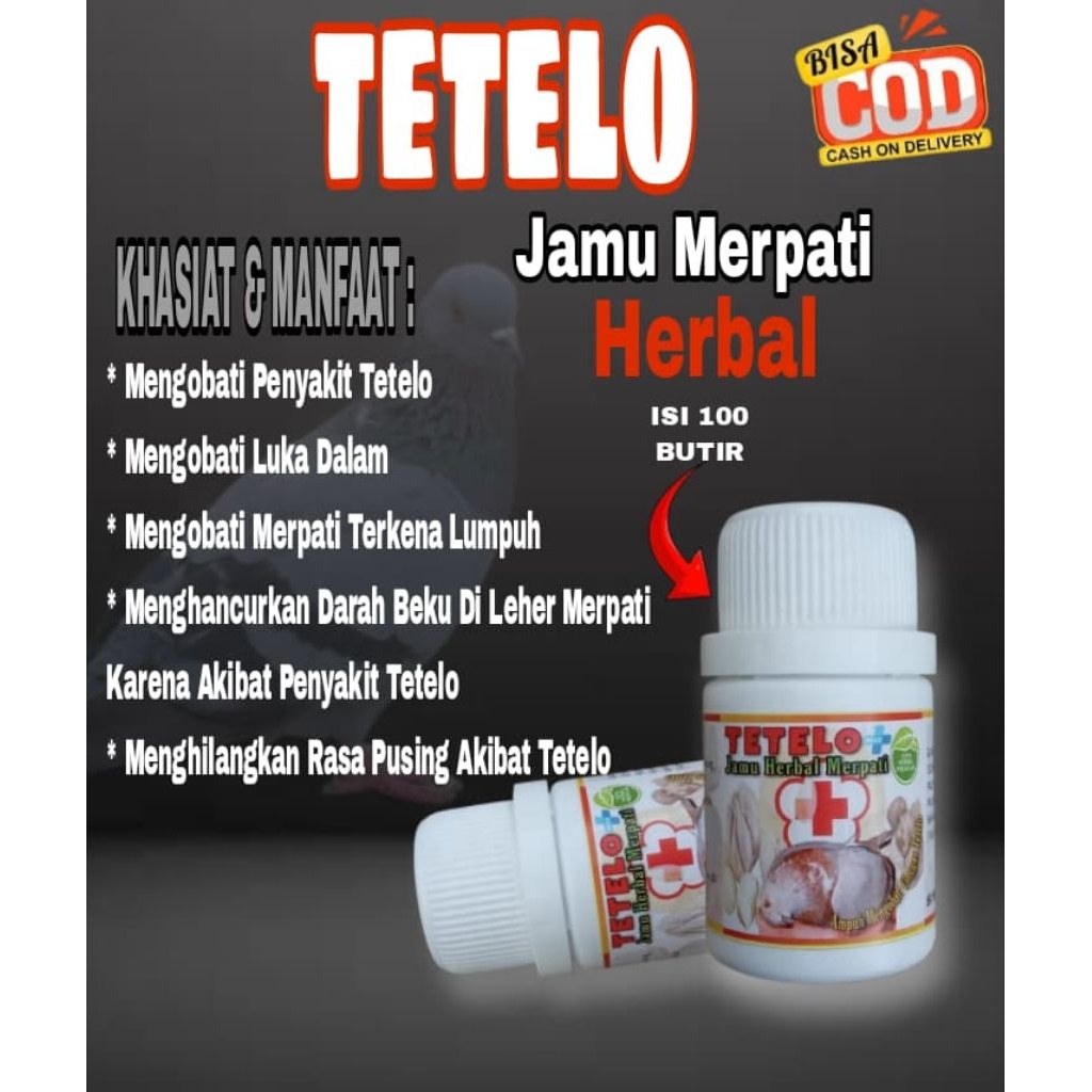 ATASI TUNTAS  OBAT MERPATI TETELO PLUS ISI 100 BUTIR paling ampuh sembuh dalam 1 Minggu nutribird te