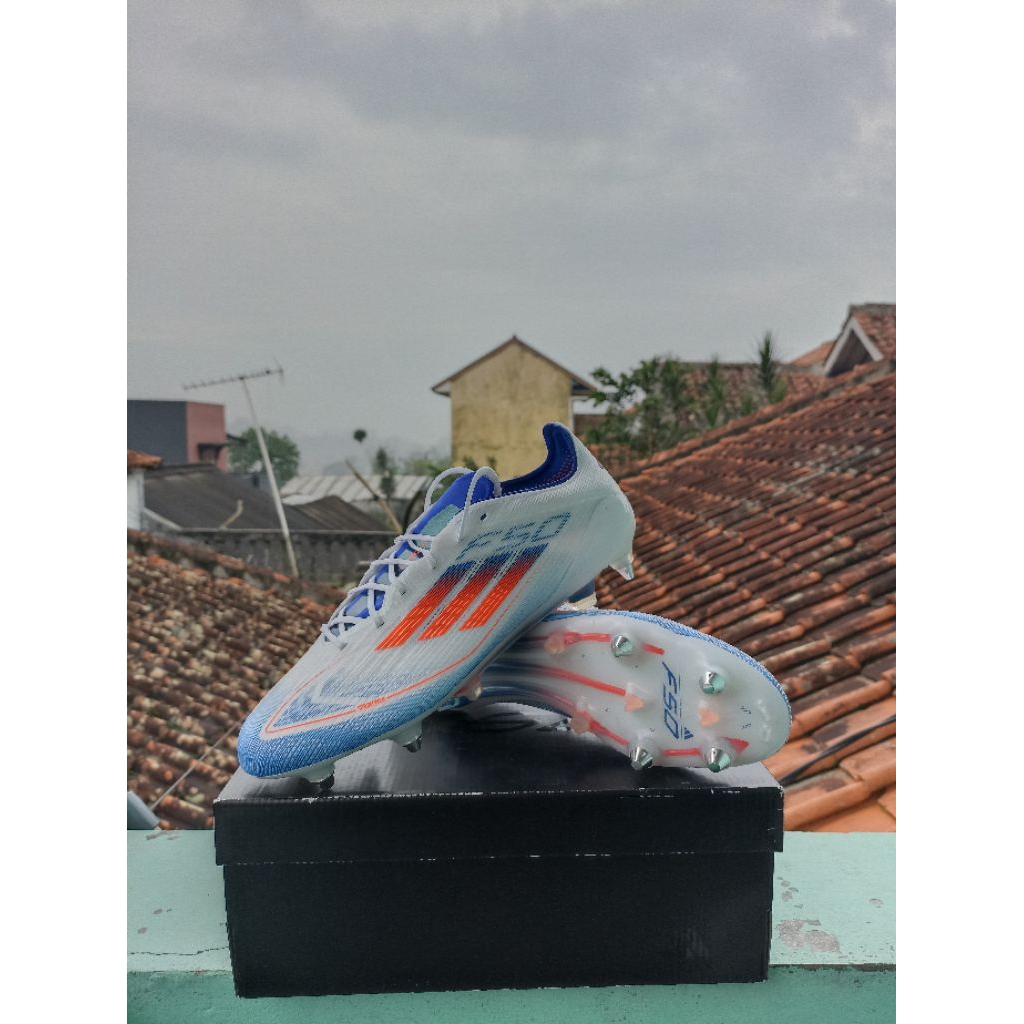 ADIDAS F50 ELITE SG WHITE BLUE