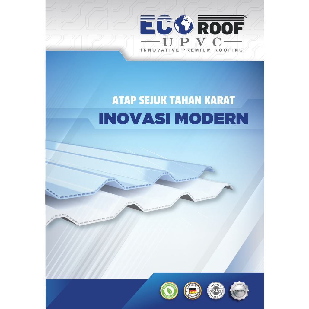 ECOROOF ATAP UPVC DL - 4 meter ( Double Layer )