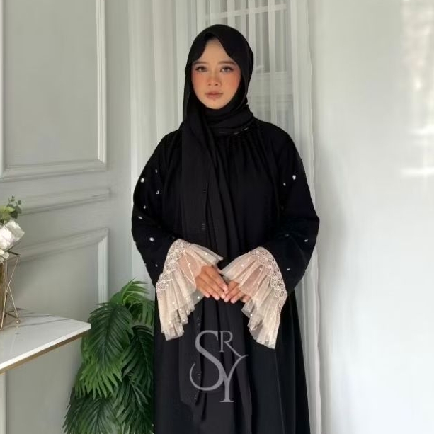 alisa abaya // abaya terbaru // abaya viral 2025// baju mewah // abaya hitam// gamis