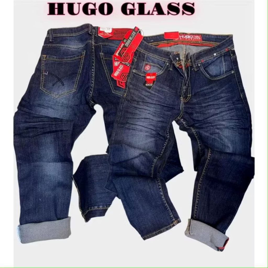 Celana Jeans Pria Panjang Hugo Glass – Semi Slim Fit Original, Nyaman Dipakai Harian