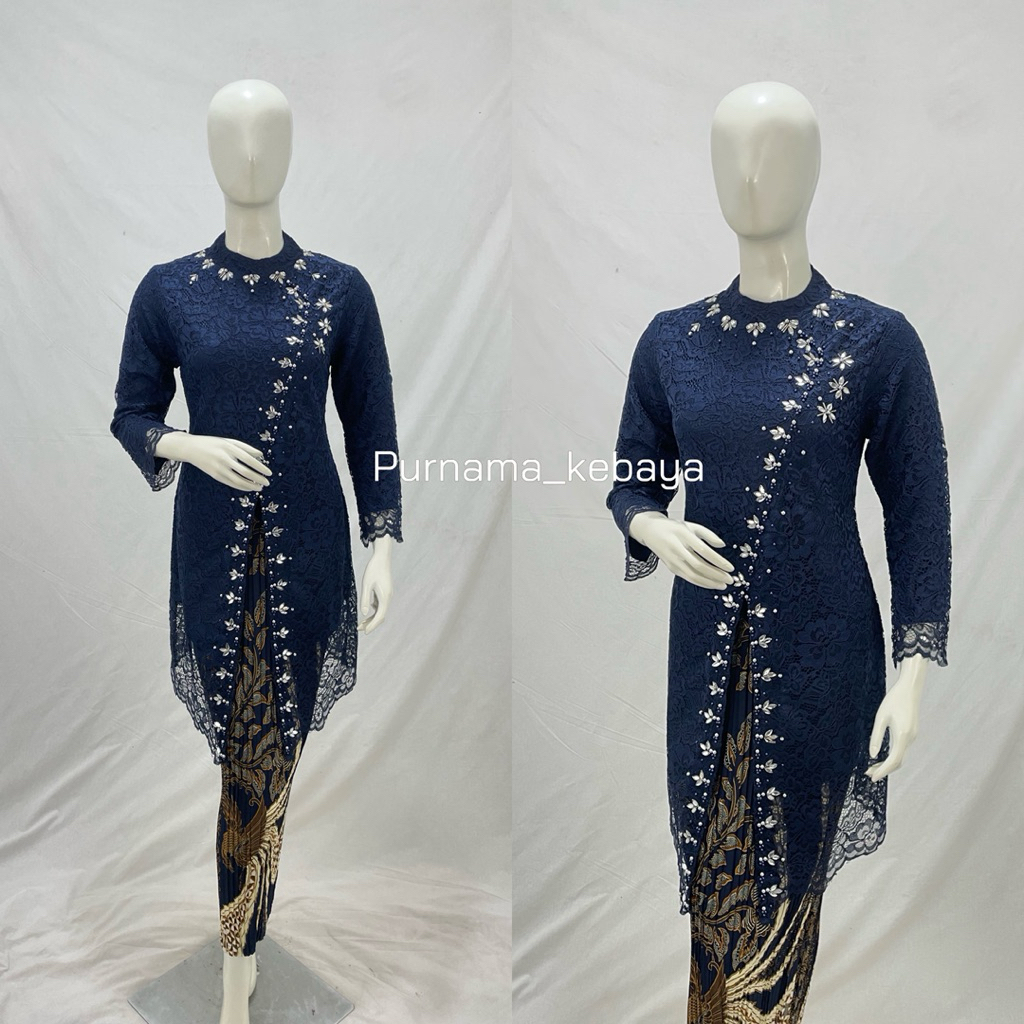 Kebaya Modern tunik borkat Nagita kebaya wisuda bahan borkat kombinasi payet