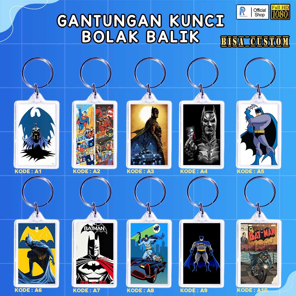 GANTUNGAN KUNCI AKRILIK BATMAN1 / GANCI BATMAN1 / GANTUNGAN KUNCI BATMAN1 K10