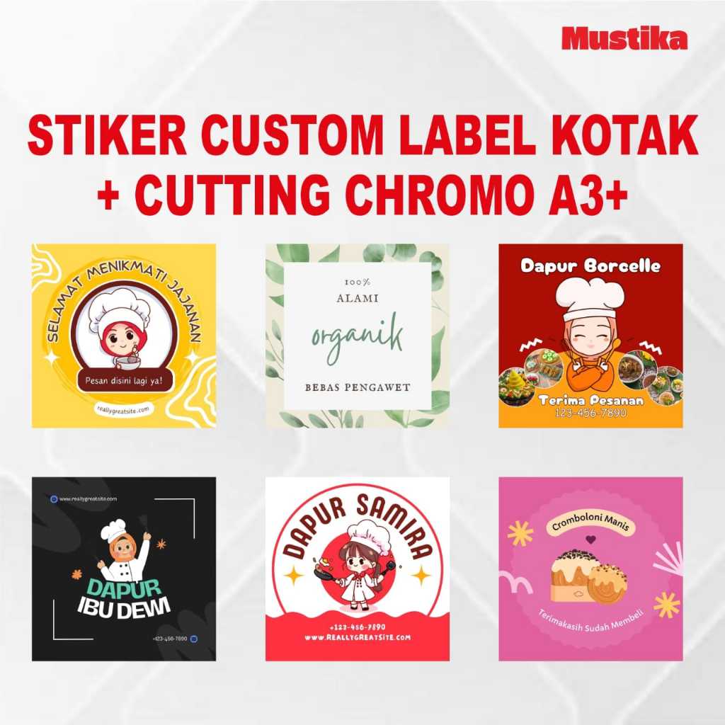 

STIKER CUSTOM LABEL KOTAK + CUTTING CHROMO A3+