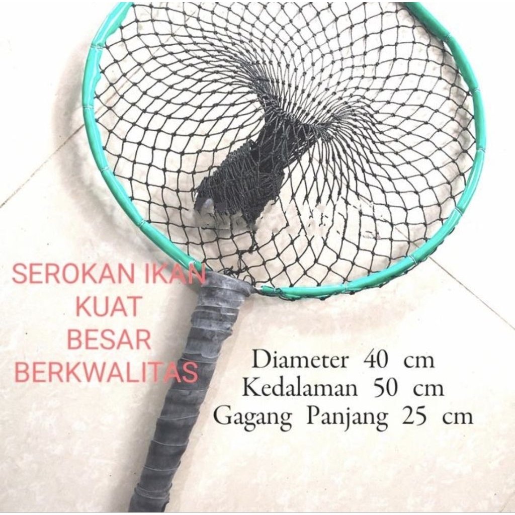 Seser Ikan Jumbo Serokan Ikan Besar Diameter 40 cm Dalam 50 cm Murah - seser D30 cm