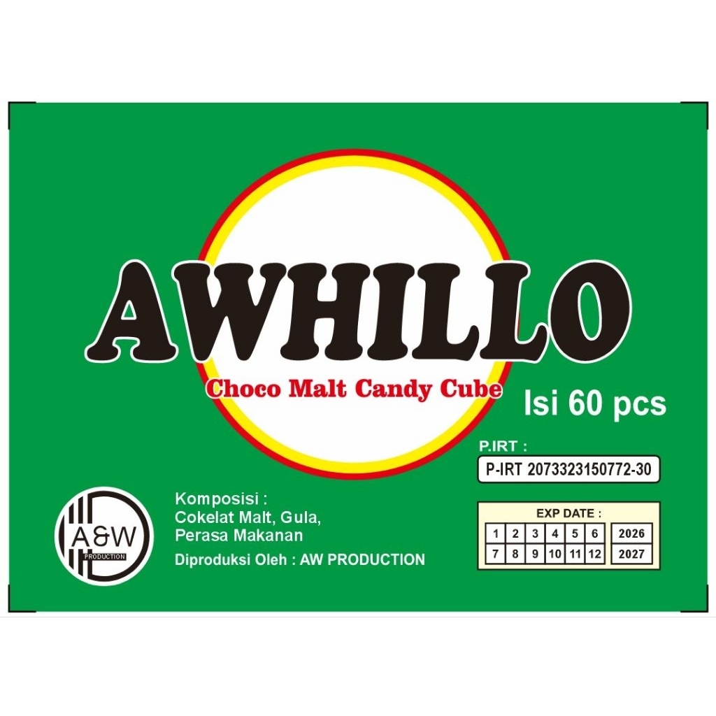 

1 PACK PERMEN AWHILLO ISI 60 PCS