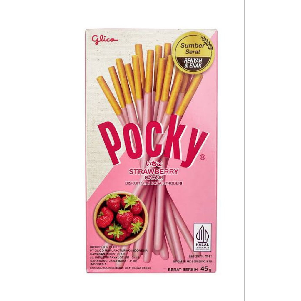 

Pocky Biskuit Stik Stroberi 45 g