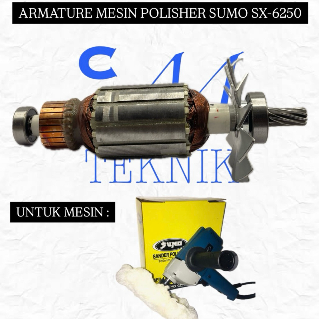 UMA710 ARMATURE ANGKER MESIN POLISHER 180MM SUMO SX6250 ANGKER MESIN POLISHER SUMO SX6250