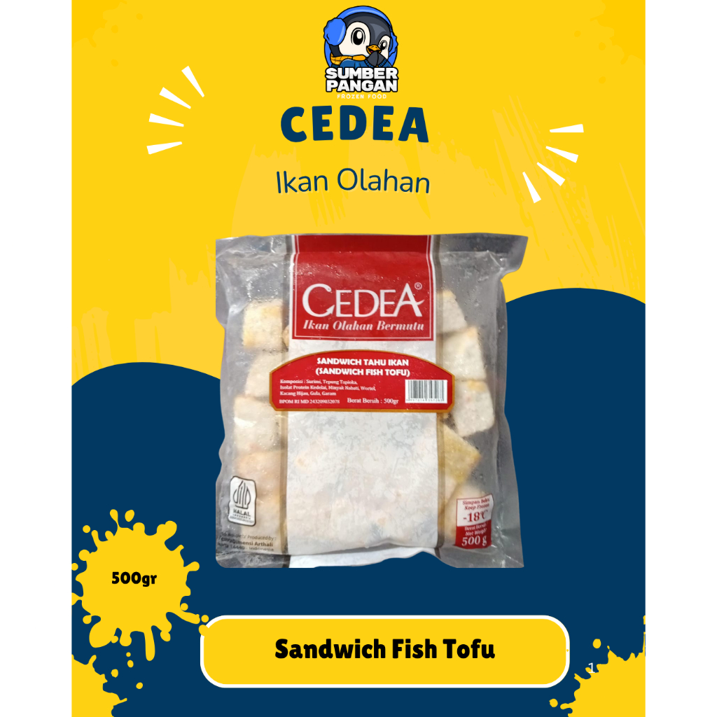 

Cedea Sandwich Fish Tofu 500gr (Ikan Olahan)