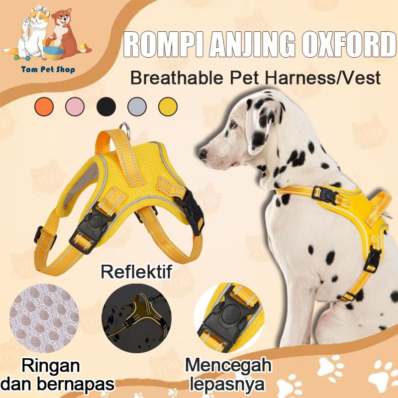 Pet Harness Anjing Besar Kecil Harnes Anjing Rompi Tali Tuntun Kuat Dog Harness Dog Vest