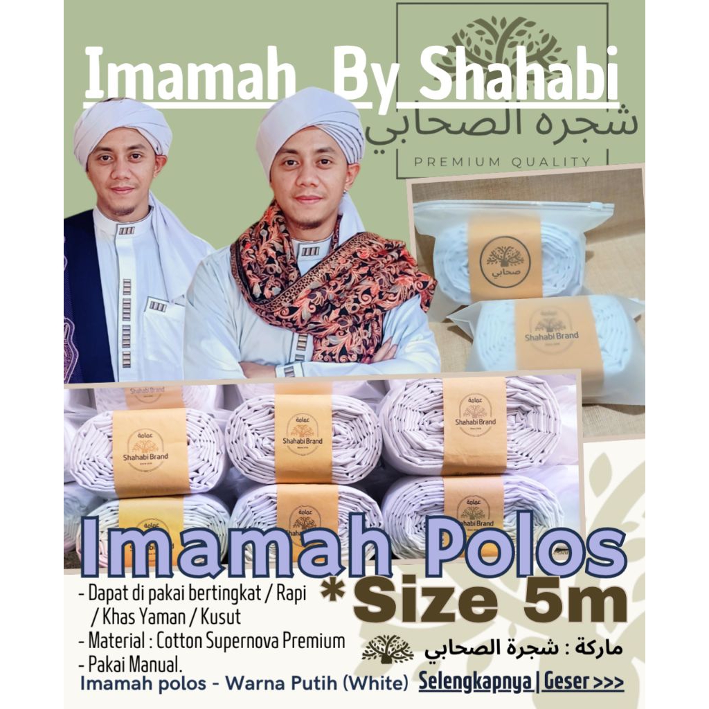 Jual Imamah ( UKURAN 5 METER)  Jual Imamah Khas Habib,  Imamah Hadramaut