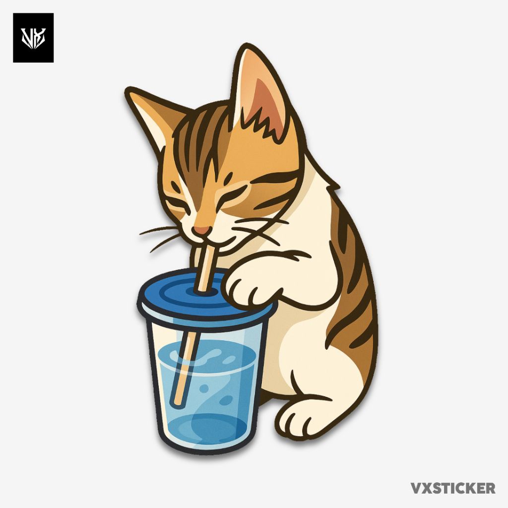 

Stiker/Sticker Kucing Lucu #12 VXSTICKER