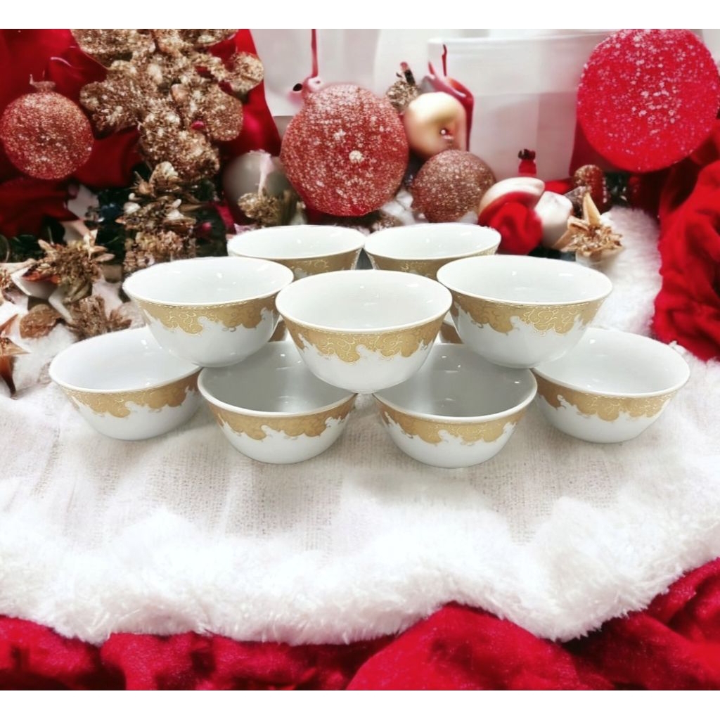 Mangkuk VICENZA, paket 12 mangkuk kecil MARIGOLD S18, berkapasitas 150ml smart bowl VICENZA ideal se