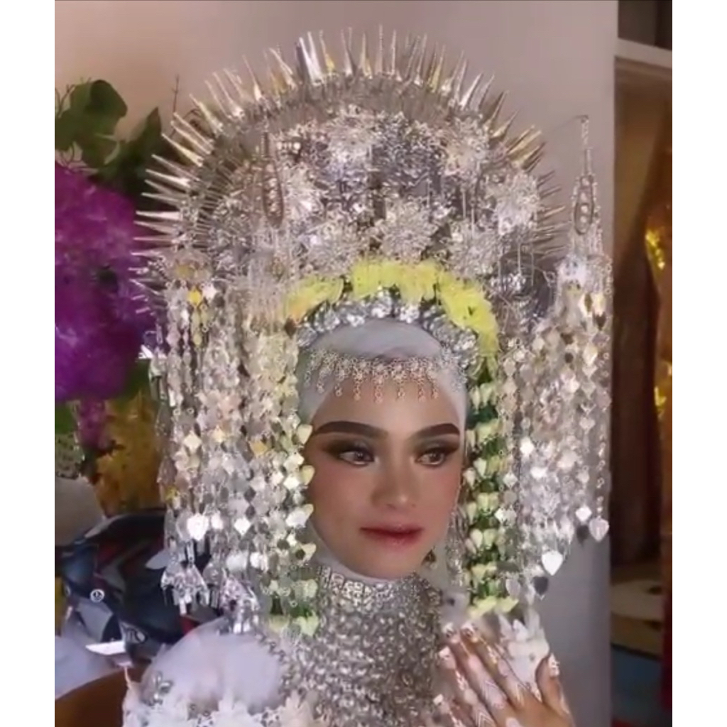 suntiang minang silver full jurai / sunting padang / suntiang penganten