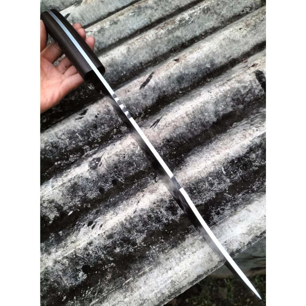 ID PAR4NG TEBAS BOWIE 27 CM, BAJA HSS, HANDLE FULLTANG KAYU GALIH SONOKELING