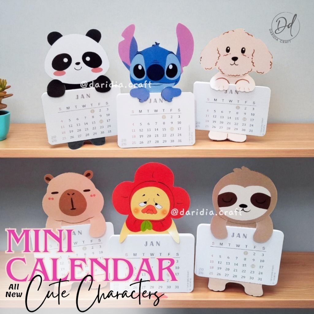 

2025 & 2026 Kalender Meja Aesthetic - All New Cute Characters