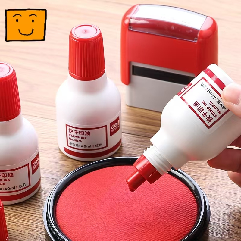 

Large capacity 40ml red, blue, black quick drying ink, ink pad, ink, red seal oil