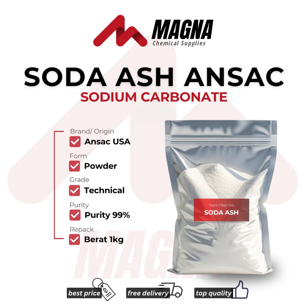 Soda Ash Sodium Carbonate Na2CO3 1 kg