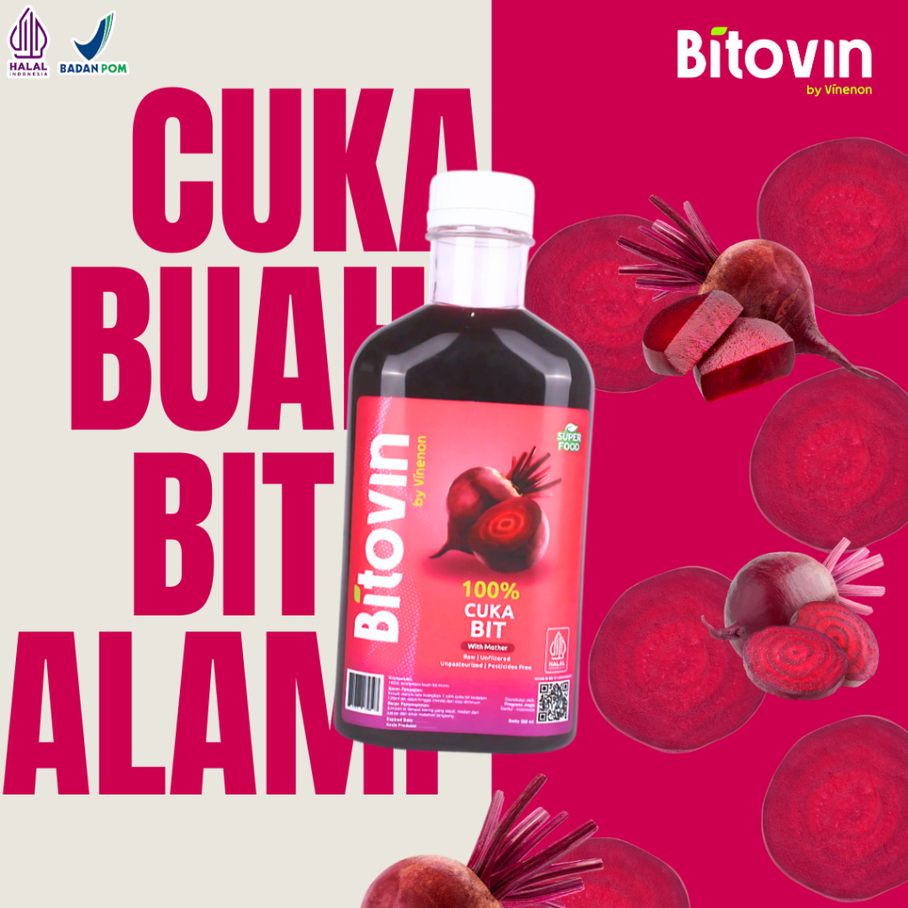 

BITOVIN - Cuka Buah Bit Murni 100% Alami - Solusi Untuk Masalah Hipertensi dan Penambah Darah