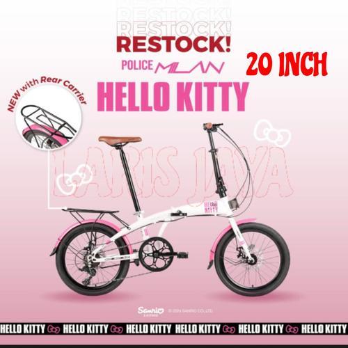 Sepeda lipat 20 inch POLICE MILAN HELLO KITTY LIPAT 20 ELEMENT POLICE MILAN KARAKTER HELLO KITTY