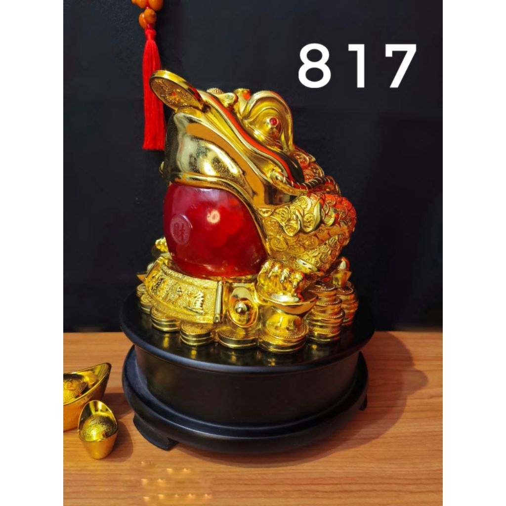 Pajangan Fengshui Katak Rezeki / Patung Jin Chan (Chan Chu) / Patung Fengshui Hoki (817)