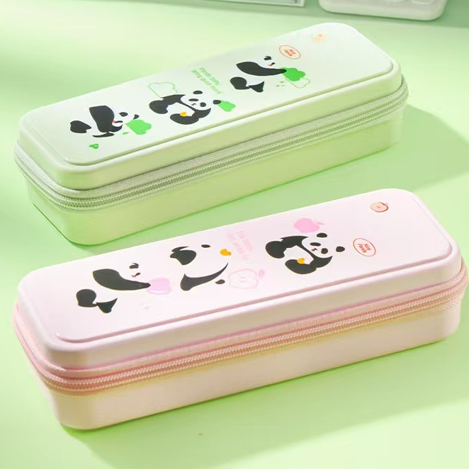 

Panda Series PP Stationery Box Student Waterproof and Stainproof Stationery Box Multi functional Pencil Box Pen Bag