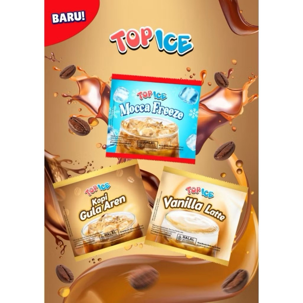 

top ice serbuk minuman siap saji berbagai rasa eceran/grosir (1 renceng)