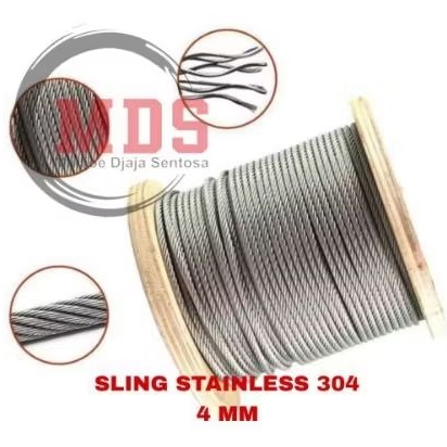 sling stainless 4mm / seling stainless 4mm / kawat sling stainless Steel 4mm / kawat seling stainles
