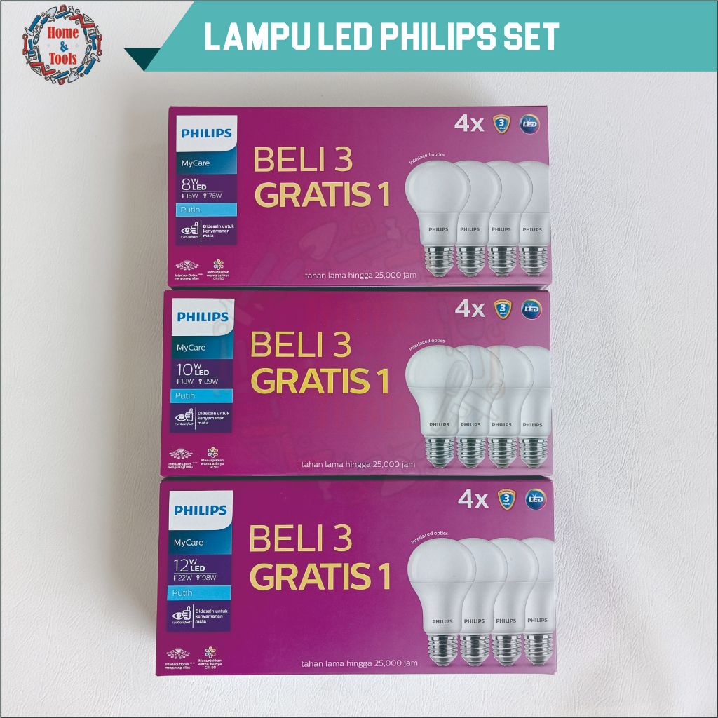 LAMPU LED PHILIPS SET 8W/LAMPU LED PHILIPS SET 10W/LAMPU LED PHILIPS SET 12W/LAMPU LED PHILIPS SET/L