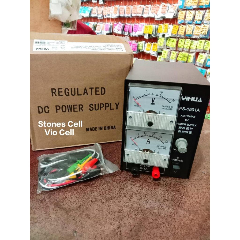 YIHUA 1501A Power Supply 1A 15V PS-1501A PSU 1 Amper Manual KABEL ORI