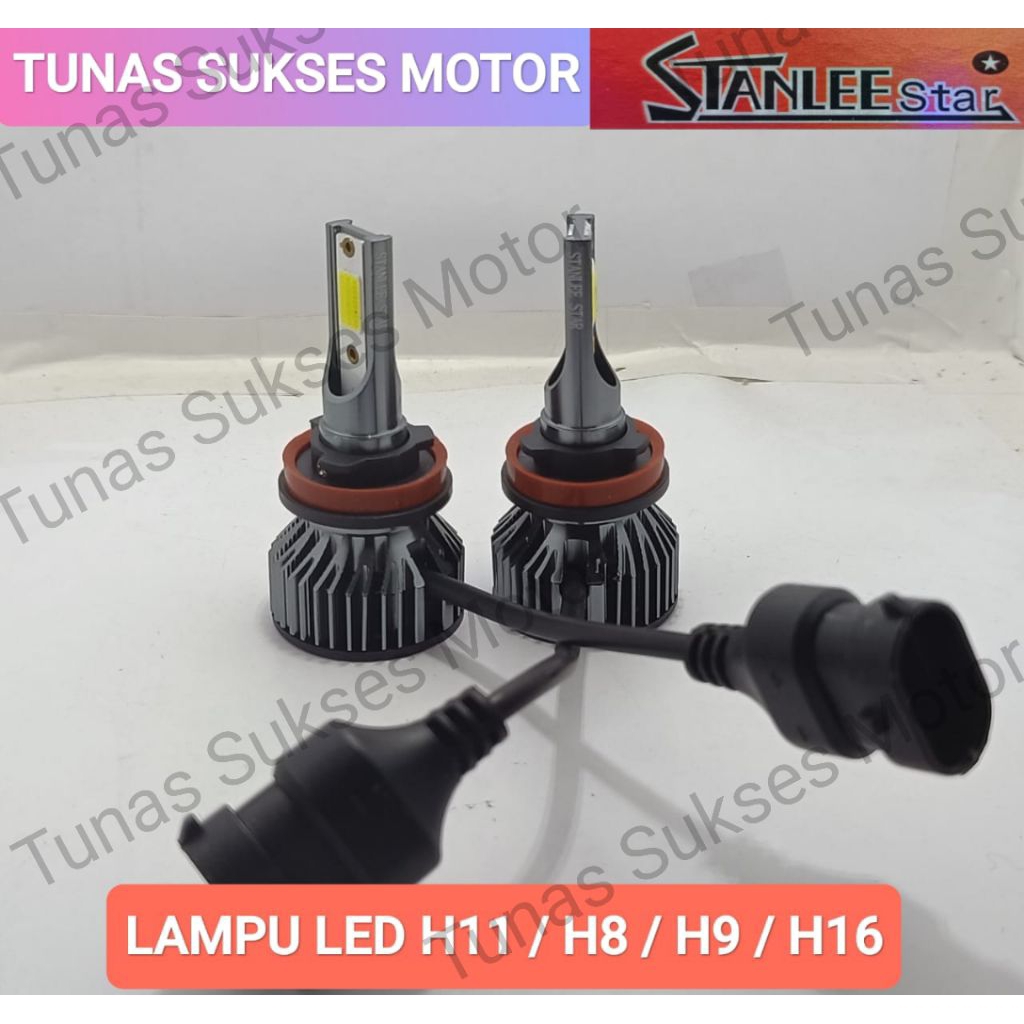 LAMPU LED AUTO HEADLIGHT  H11/H8/H9/H16 SUPER WHITE 6000K STANLEE STAR BAGUS BERKUALITAS