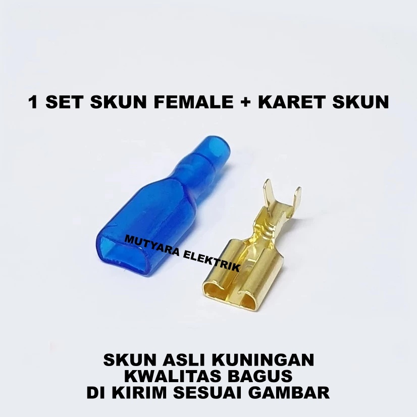 1 SET Skun Female Cewek + Karet Pelindung Skun Twitter Speaker Relay Motor Mobil