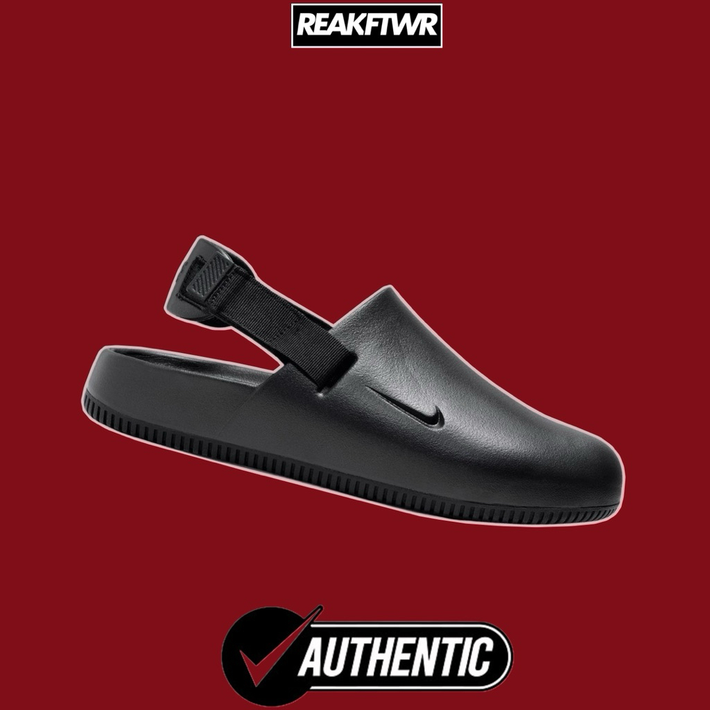 Nike Calm Mule Black 100% Authentic