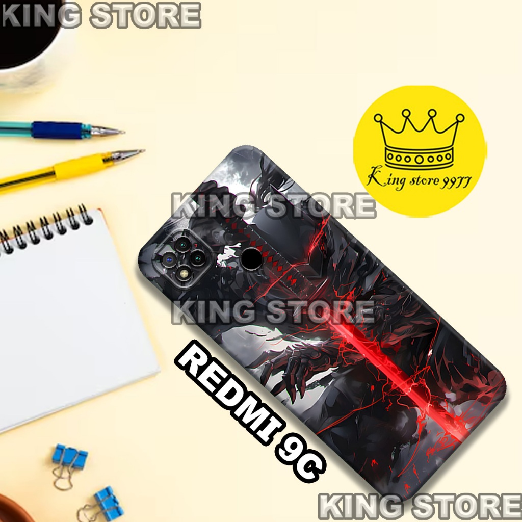 (KS13)  Softcase karet untuk REDMI 9C Motif gambar karakter Robot/casing REDMI 9C terbaru/kesing hp/