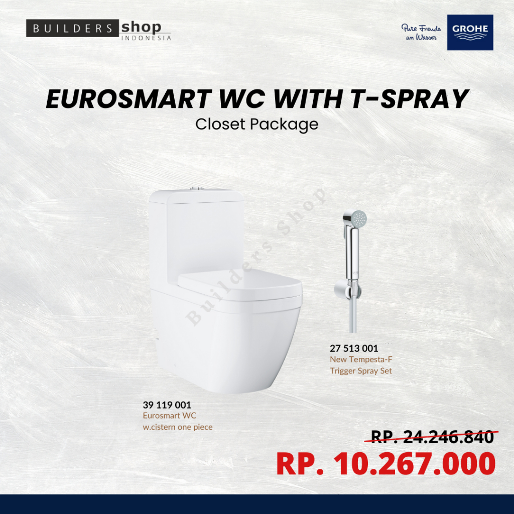 GROHE Eurosmart WC One Piece With Trigger Spray | 39119001.27513001